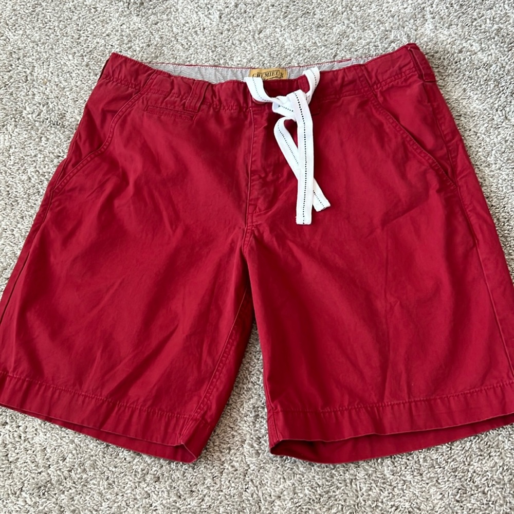 Men’s Daniel Cremieux 34 Red Chino Flat Front Shorts 100% Cotton Soft Casual